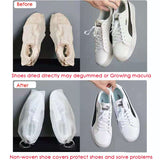 elvesmall 10Pcs/Set Shoe Dust Covers Non-Woven Dustproof Drawstring Clear Storage Bag Travel Pouch Shoe Bags Drying shoes Protect