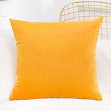 elvesmall 45x45cm Solid Color Luxury Velvet Throw Pillow Case Sofa Car Seat/Back Lumbar Cushion Cover Home Decor Bed Soft Pillowcase
