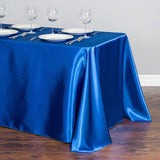 Tablecloth Rectangular Satin Table Linens Washable Polyester Stain Resistant Table Cloth for Wedding Buffet & Party Mantel