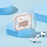 elvesmall Flower Earphone Case For AirPods 3 1 Pro 2 Case Cute Square Protective Cover For Airpods Pro 2 3 Cases Charging Box With Keyring