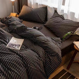 elvesmall Nordic Princess Purple Bedding Set Girls Boys Single Double Size Flat Sheet Duvet Cover Pillowcase Bed Linens Home Textile