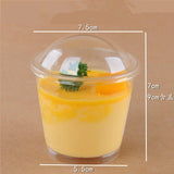 elvesmall 20PCS Disposable Plastic Dessert Cups Party Ice Cream Drinks Cup Serving Food Jelly Containers