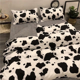 Elvesmall back to school European Ins Floral Brushed Home Bedding Set Simple Soft Duvet Cover Set With Sheet Comforter Covers Pillowcases Bed Linen
