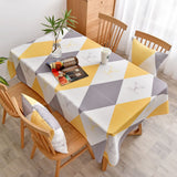 Modern Style Color Prism Simple Geometric Tablecloth Waterproof Oxford Cloth Rectangular Household Nordic Style Tablecloth