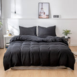 Elvesmall Solid Color Home King Queen Size Bedding Set Mirco Fiber Twin Full Duvet Cover Set Soft Skin Friendly Plain Quality Quilt Covers