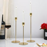 elvesmall European Style Metal Candle Holders Simple Golden Wedding Decoration Bar Party Living Room Decor Home Decor Candlestick