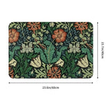 elvesmall Custom William Morris Compton Floral Art Nouveau Pattern Doormat Bath Door Floor Mat Textile Pattern Toilet Rug Carpet Footpad