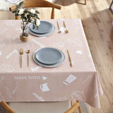 Europe Geometry Flower Design Printing Waterproof Tablecloth for Table Home Decoration Rectangular Coffee Table