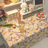 Ins Korean Plaid Tablecloth Jacquard Fabric Desk Table Cloth Mat Background Cloth Home Decoration Nordic Modern Table Livingroom