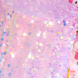 Pink Imitation Mermaid Scale Dreamy Round Sequins Tablecloth Background Cloth Laser Shiny Shooting Decorative Cloth Party Favor