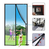 elvesmall Magnetic Door Screen Custom Size Mosquito Net Curtain Fly Insect Automatic Closing Invisible Mesh For Kitchen indoor living room