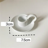 elvesmall Ceramic Handhold Candlestick Ornaments Photography Home Decoration Jewelry Stand Candle Holder 1PC