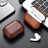 elvesmall For Airpods Pro 2 Case Leather Business Earphone Case Headset Shell Headphone Cover For Apple Air Pod 3 Pro 2nd Generation