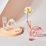 elvesmall Glass Vases Clear Flower Vase Candle Holders Wedding Centerpieces Home Decoration Table Centerpieces Candlestick Holder