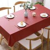 Solid Colour Home Rectangular Tablecloth Waterproof and Stain Resistant Birthday Party Wedding Decoration Tablecloth