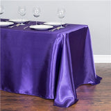 Tablecloth Rectangular Satin Table Linens Washable Polyester Stain Resistant Table Cloth for Wedding Buffet & Party Mantel