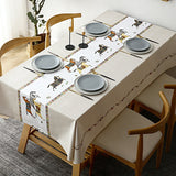 Nordic Home Rectangular Tablecloths for Table Party Decoration Bohemian Waterproof Anti-stain Table Cover