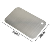elvesmall 304 Multi-Function Stainless Steel Heavy Duty Cutting Board Rectangular Chopping Board For Home Kitchen Kneading Dough