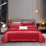 Elvesmall High End Hotel Style Bedding Set Luxury Gray Egyptian Cotton Solid Color Embroidery Home Decor Duvet cover Bed Sheet Pillowcases