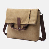 elvesmall Men Canvas Anti-theft Water-Resistant Vintage Messenger Bag Shoulder Bag Crossbody Bag Handbag