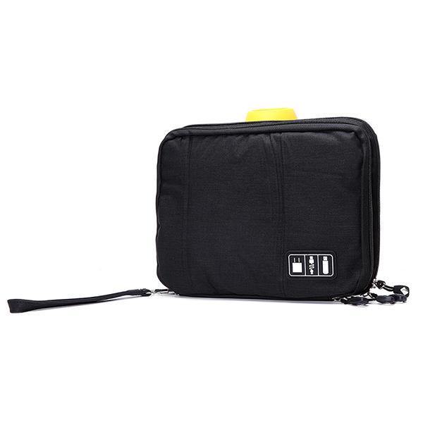 elvesmall Casual Multifunctional Canvas Multi Pocket Ipad Store Bag Phone Bag Storage Bag