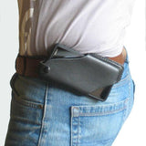elvesmall Men Genuine Leather 4.7inch~5.8 inch Phone Bag Waist Bag Easy Carry EDC Bag For Outdoor