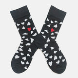 elvesmall Cotton Socks Heart-Shaped Trend Middle Tube Socks Couple Men And Women The Same Paragraph