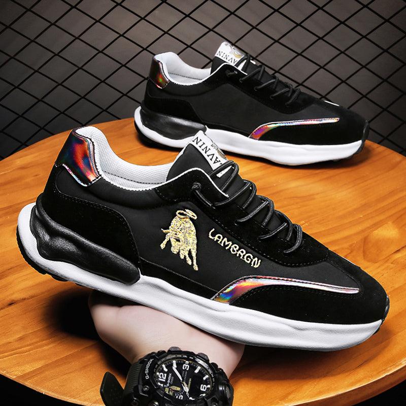 elvesmall Breathable Cloth Surface Thick Bottom Casual Color Matching Trendy Men's Shoes