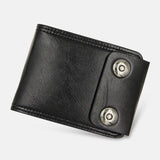 elvesmall Men PU Leather Dollar Pattern Bifold Sort Multi-card Slot Card Holder Coin Purse Wallet