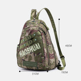 elvesmall Men Camouflages Multifunction Large Capacity Waterproof Sport Chest Bag Shoulder Bag Crossbody Bag Backpack