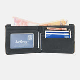elvesmall Men Genuine Leather Fashion Business Thin Light Card Holder Wallet