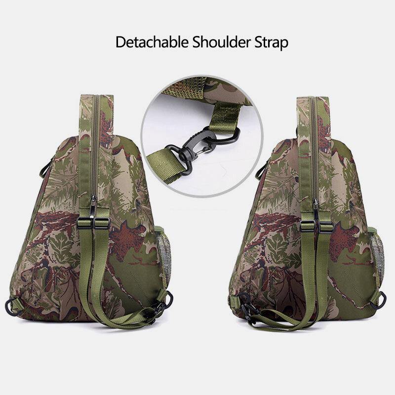 elvesmall Men Camouflages Multifunction Large Capacity Waterproof Sport Chest Bag Shoulder Bag Crossbody Bag Backpack