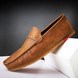 elvesmall Doudou Men's Casual Lazy Small Leather Lightweight Driving Men's Soft-soled Men's Shoes