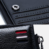 elvesmall Men Faux Leather Retro Business Multi-slot Hand Carry Card Holder Wallet Clutch Purse
