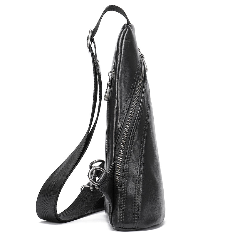 elvesmall Men's Fashion Leather Messenger Bag For Business