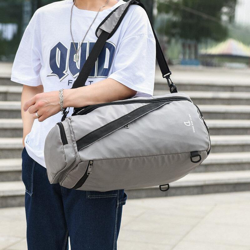 elvesmall Unisex Nylon Waterproof Wear-resistance Outdoor Brief Large Capacity Basketball Storage Bag Travel Bag Gym Bag Backpack