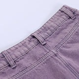 elvesmall High Waist Bodycon Cargo Denim Skirt Summer Fashion Versatile Short Skirt Women