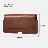 elvesmall Men Multi-size Design Waist Bag Genuine Leather Large Capacity Belt Bag Phone Bag