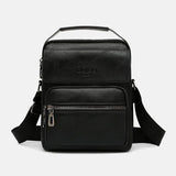 elvesmall Men PU Leather Multi-pocket Anti-theft Messenger Bag Crossbody Bags Shoulder Bag Handbag Briefcase