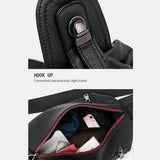 elvesmall Men Cowhide Genuine Leather Multi-Pocket Retro Casual Anti-Theft Chest Bags Crossbody Bag Shoulder