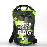 elvesmall Outdoor Waterproof Bag Camouflage Polyester Double Shoulder Waterproof Bag Portable Beach Backpack