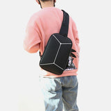 elvesmall Men Nylon USB Charging Casual Outdoor Brief Chest Bag Shoulder Bag