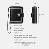 elvesmall Unisex Genuine Leather RFID Blocking Anti-theft Organ Shape Multi-slot Main Pocket Card Bag Card Holder Wallet