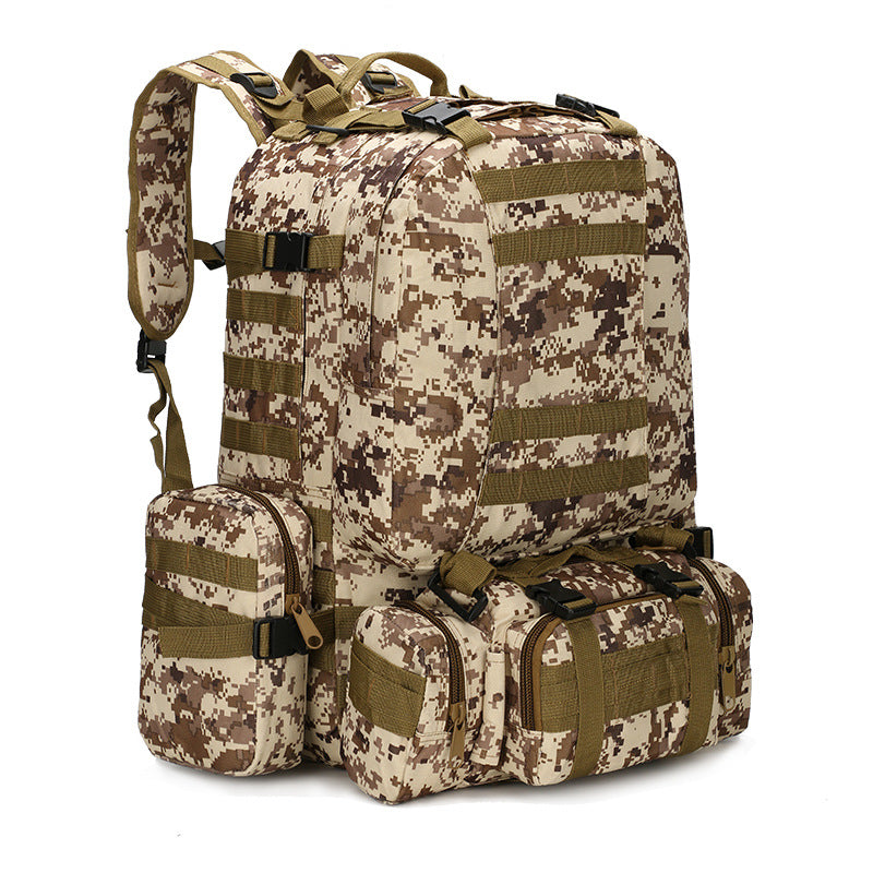 elvesmall Outdoor Mountaineering Travel Bag 50L Camouflage Backpack