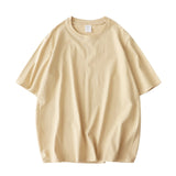 Elvesmall  Women New Khaki Solid T shirts Female 100% Cotton Tees Lady Short Sleeve T-shirt Tops for Summer